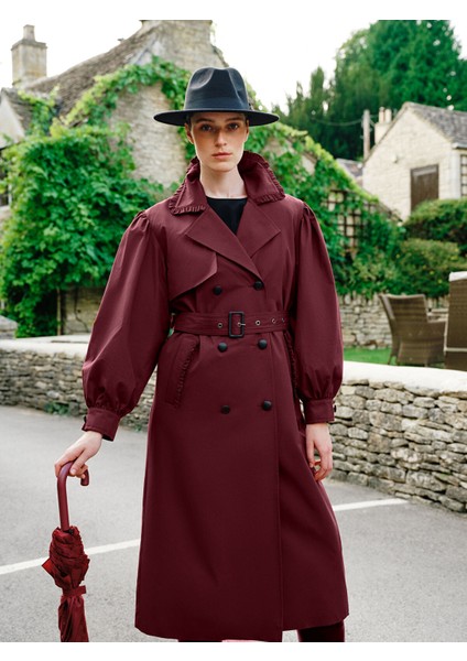 Yeni Sezon Kruvaze Yaka Kadın Trençkot fiyatları