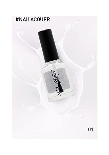 Şeffaf Oje Cila 01 - Yüksek Pigmentli Uzun Süreli Kalıcılık Hızlı Kuruma - Nail Lacquer 01