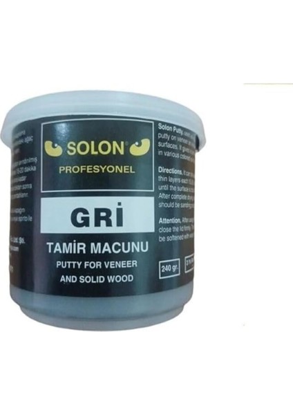 Çok Amaçlı Ahşap Masa Sehpa Çizik Çok Amaçlı Tamir Dolgu Macunu Gri 240 gr