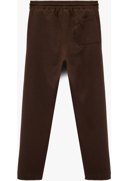 Pamuklu Biyeli Cep Detaylı Beli Bağcıklı Eşofman Altı fiyatları