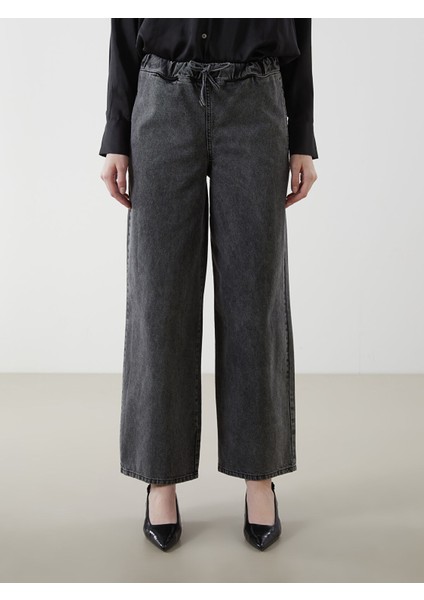 Yeni Sezon Beli Lastikli Wideleg Kadın Jean Pantolon fiyatları