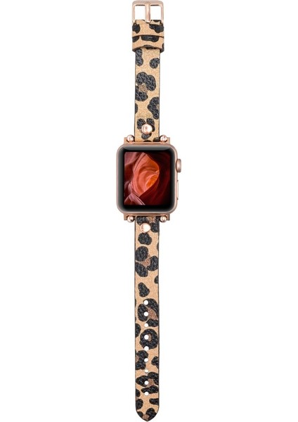 Apple Watch Uyumlu Deri Kordon 38-40-41MM Rt LEO2N modelleri