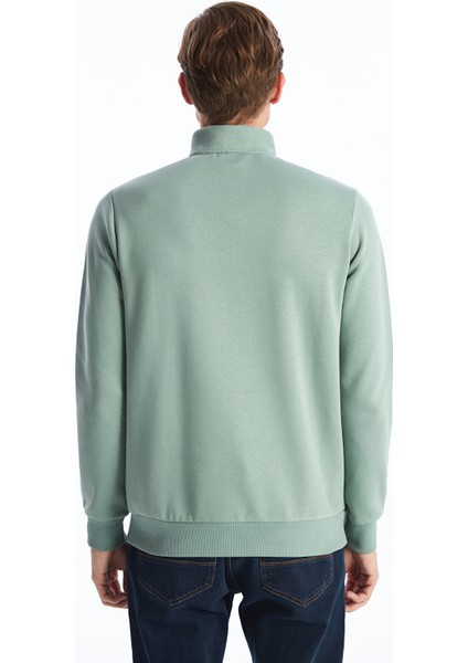 Yeni Sezon Dik Yaka Uzun Kollu Erkek Kalın Sweatshirt fırsatları