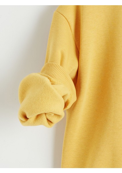 Yeni Sezon Bisiklet Yaka Stitch Baskılı Kız Çocuk Sweatshirt modelleri