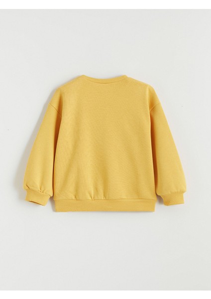 Yeni Sezon Bisiklet Yaka Stitch Baskılı Kız Çocuk Sweatshirt fırsatları