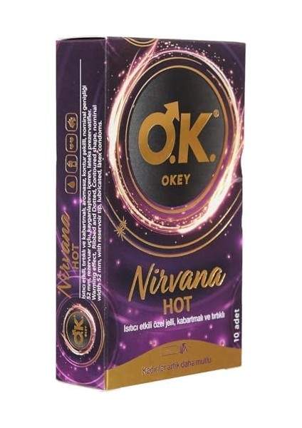Okey Nirvana Hot Prezervatif 10 Adet fiyatları