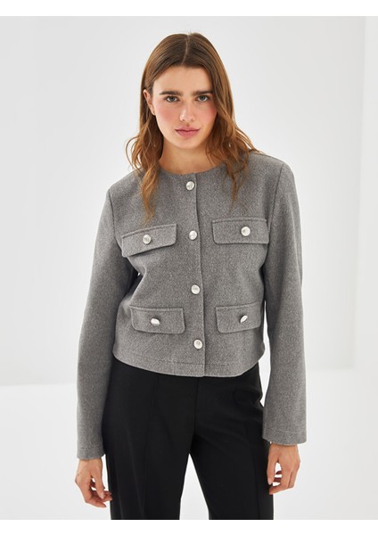Yeni Sezon Bisiklet Yaka Kadın Ceket