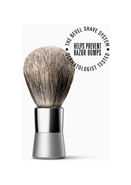 Bevel Lüks Tıraş Fırçası - Güvenlik Jilet ile Kullanım Için Vegan Saç Fırçası, Jilet Çarpmalarını Önlemeye Yardımcı Olmak Için Cildi Pul Eder