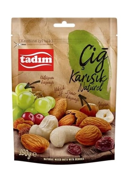 Tadım Karışık Kuruyemiş Naturel 180 gr