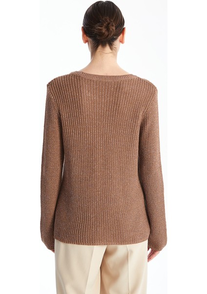 Yeni Sezon Bisiklet Yaka Ajurlu Kadın Triko Kazak fırsatları