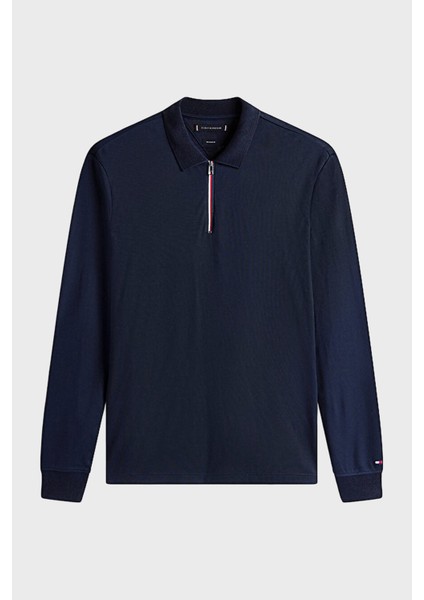 Pamuklu Regular Fit Logolu Polo Yaka Sweat Erkek Polo Yaka Sweat MW0MW40302 Dw5 indirimleri