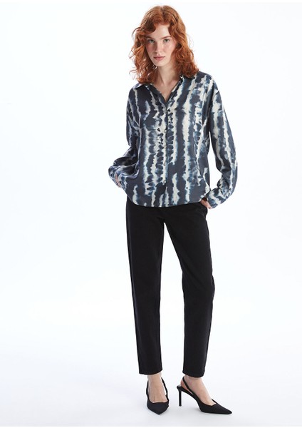 Yeni Sezon Desenli Oversize Saten Kadın Gömlek fiyatları