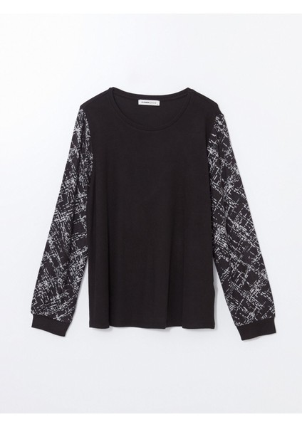 Yeni Sezon Bisiklet Yaka Desenli Kadın Bluz