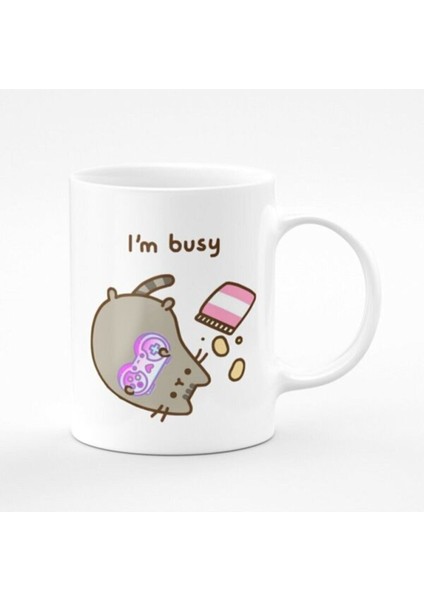 Busy Pusheen Baskılı Kupa