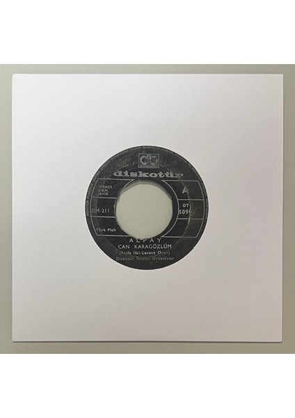 Alpay Can Karagözlüm - Sev Ölesiye 45 Lik Plak (Orjinal 1973 Dönem Baskı Plak)