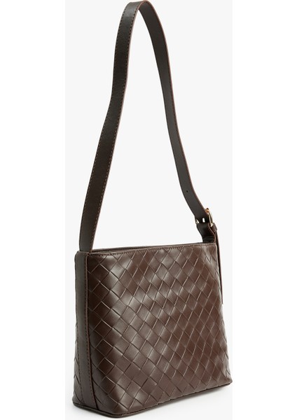 Örgü Desenli Suni Deri Metal Tokalı Tote Çanta fiyatları