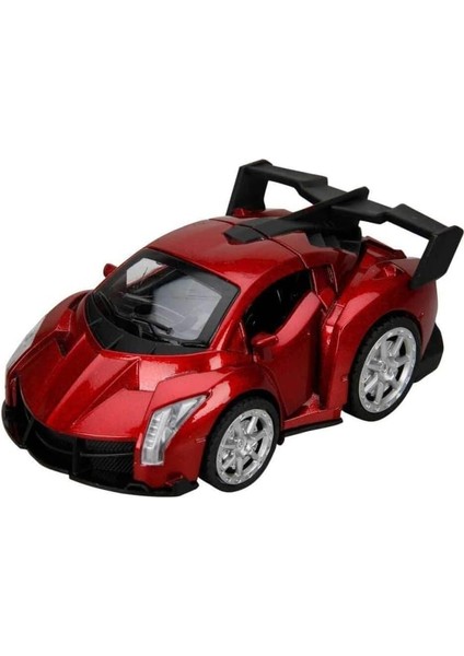 Sesli ve Işıklı Model Arabalar 11,5 Cm. - Kiremit Rengi