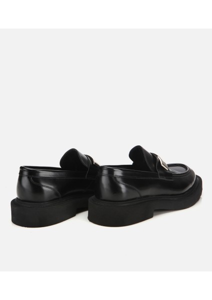 02AYH313880A100 ERKEK Açma Deri Metal Tokalı Hafif Tabanlı Klasik Loafer fırsatları