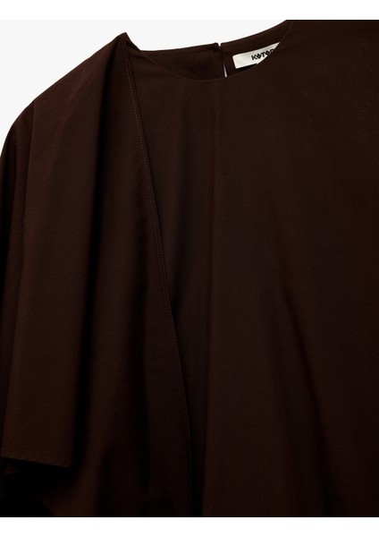 Bol Kalıp Asimetrik Uzun Kollu Pelerin Bluz modelleri