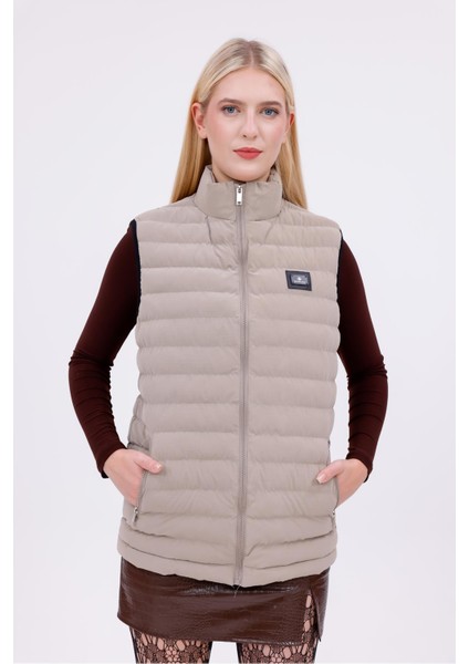 Kadın Nova Kumaş Şişme Yelek - Iç Cepli indirimleri