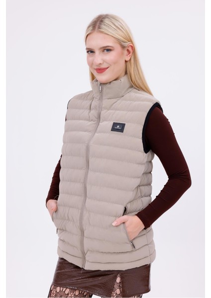 Kadın Nova Kumaş Şişme Yelek - Iç Cepli