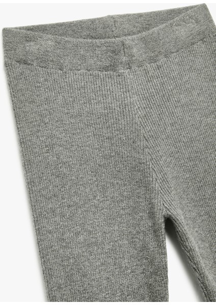 Viskon Karışımlı Ribanalı Dar Kesim Basic Triko Pantolon modelleri