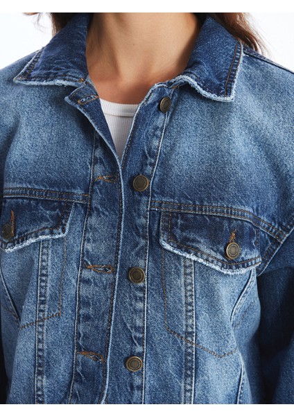 Yeni Sezon Oversize Kadın Jean Ceket modelleri