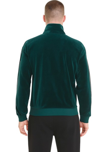 Essentials Elevated Velour Track Erkek Koyu Yeşil Ceket 68911675 modelleri