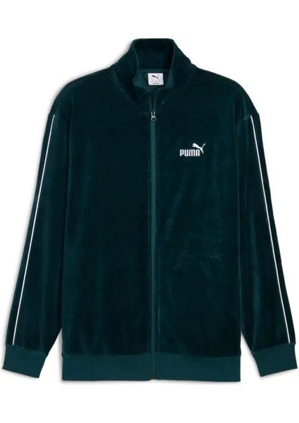 Essentials Elevated Velour Track Erkek Koyu Yeşil Ceket 68911675 indirimleri