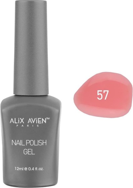 Alıx Avıen Yavruağzı Kalıcı Oje 57-Yoğun Renk Veren Jel Oje 12 Ml-Nail Uv Gel Polish 57