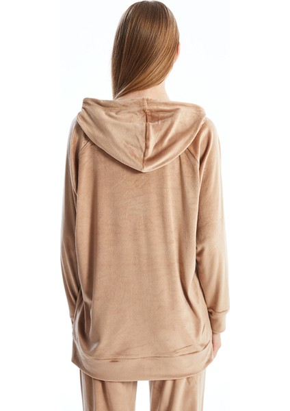 Yeni Sezon Kapüşonlu Kadife Kadın Pijama Üst fırsatları
