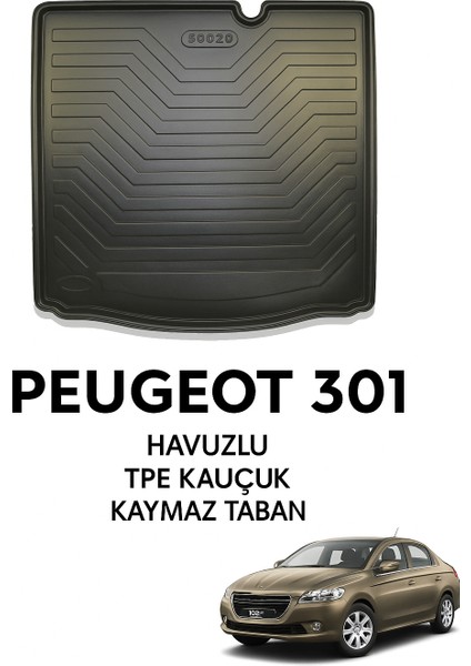 Peugeot 301 2012+ Uyumlu 3D Bagaj Havuzu Premium fırsatları