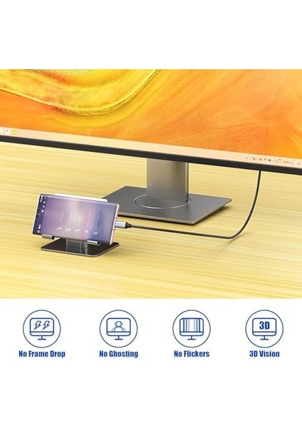 Type-C To HDMI Kablosu 4K 2m, Usb-C Erkek – HDMI Erkek, Thunderbolt 3/4 Uyumlu, Surface Pro 7/8/9, iPad Pro/air 2020/2022, Mate 40, 1.8 Metre fiyatları