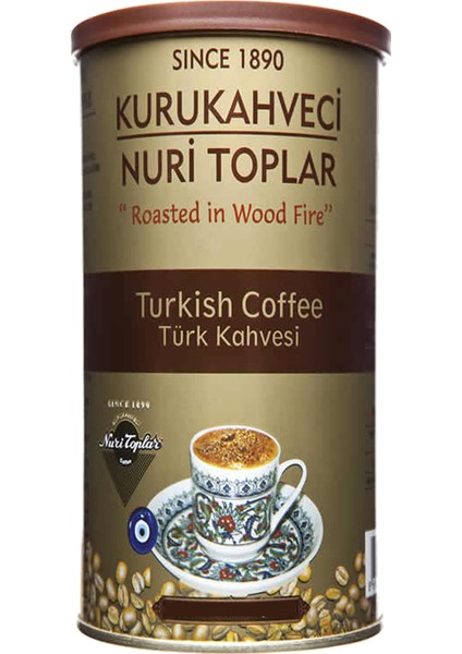 Yuvarlak Teneke Kutuda Türk Kahvesi 250 gr Kuru Kahve