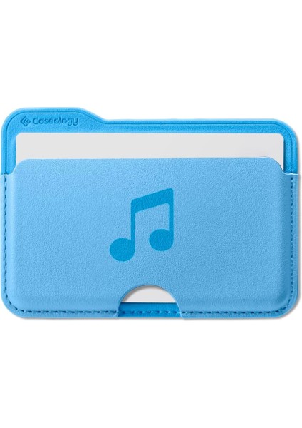 Için Özellikli 3 Kartlı Manyetik Cüzdan Folder Pop Sky Music - AFA07498