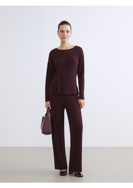 Yeni Sezon Standart Fit Payetli Kadın Pantolon