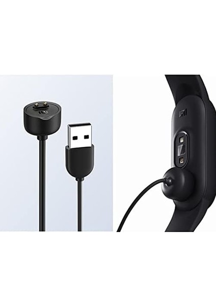 Mi Band 7 Ile Uyumlu Giyilebilir Akıllı Saat Şarj Kablosu Manyetik (Mi Band 5/6 / 7 / Band 5 Ile Uyumlu) USB Şarj Aleti (Siyah) modelleri