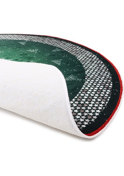 Yılbaşı Ağacı Altı Örtüsü | Yılbaşı Desenli Çam Ağacı Ayak Örtüsü Kaymaz Dot Tabanlı Halı | MIM0359 indirimleri