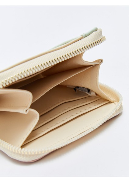Yeni Sezon Deri Görünümlü Renk Bloklu Kadın Cüzdan fırsatları