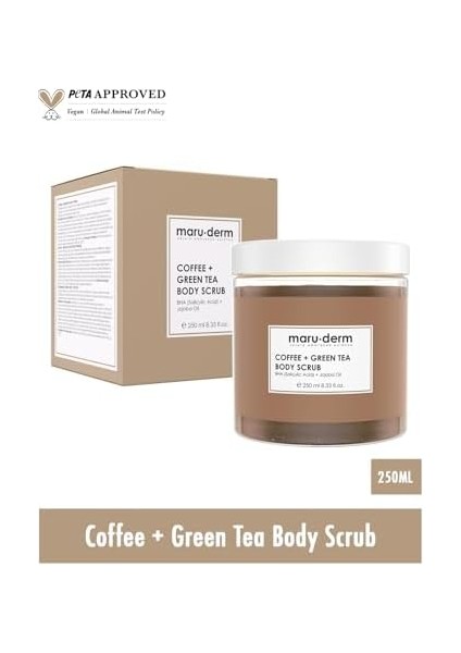 Maru.derm Kahve ve Yeşil Çay Özlü Vücut Peelingi Bha Jojoba Yağı 250 ml modelleri