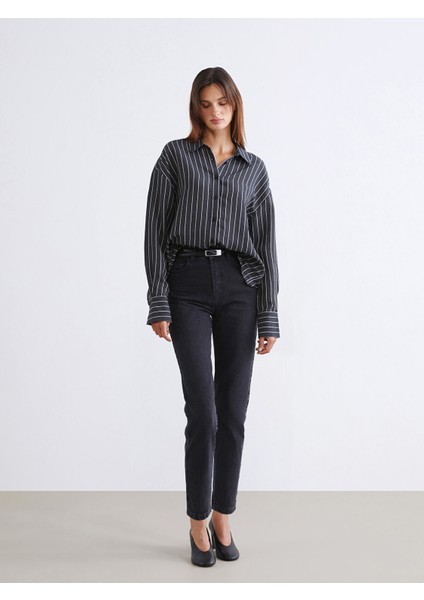 Yeni Sezon Çizgili Poplin Kadın Gömlek fiyatları