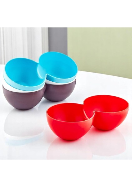 Ikili Çerezlik Set, Yuvarlak Tasarım, 250ML x 2, 20 Cm, Renkli