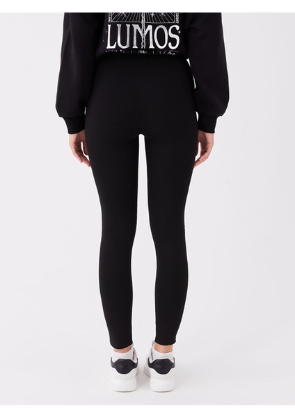 Yeni Sezon Kadın Beli Lastikli Düz Tayt fırsatları