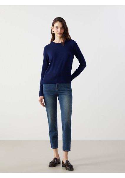 Yeni Sezon Bisiklet Yaka Düz Uzun Kollu Kadın Triko Kazak fiyatları