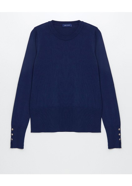 Yeni Sezon Bisiklet Yaka Düz Uzun Kollu Kadın Triko Kazak indirimleri