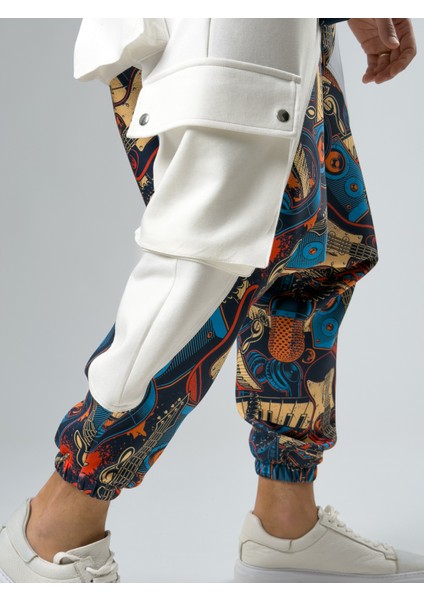 Erkek Garni Tasarım Müzik Desenli Spor Şalvar COC2564 fırsatları