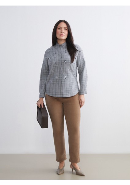 Yeni Sezon Büyük Beden Ekose Kadın Gömlek fiyatları