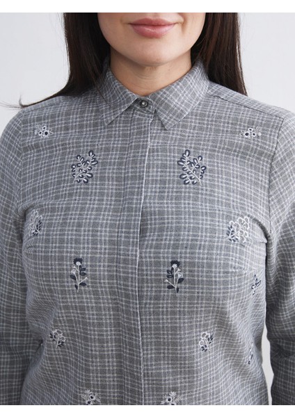 Yeni Sezon Büyük Beden Ekose Kadın Gömlek modelleri