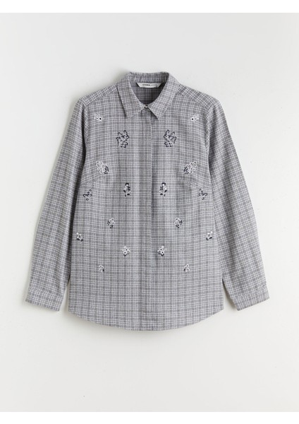 Yeni Sezon Büyük Beden Ekose Kadın Gömlek indirimleri