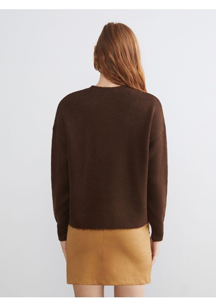 Yeni Sezon Köpek Desenli Oversize Kadın Triko Kazak fırsatları